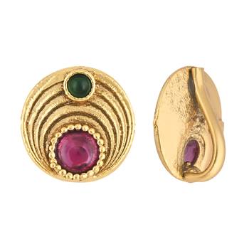 Traditional Round Shape Nose Pin Without Piercing For Women And Girls 4