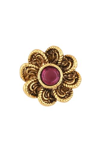 I Jewels Traditional Clip On Nose Pin Without Piercing For Women And Girls