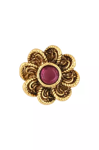 I Jewels Traditional Clip On Nose Pin Without Piercing For Women And Girls