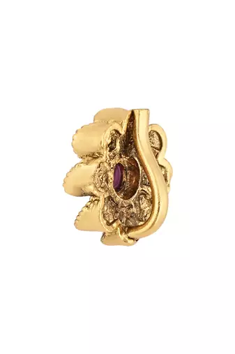 I Jewels Traditional Clip On Nose Pin Without Piercing For Women And Girls