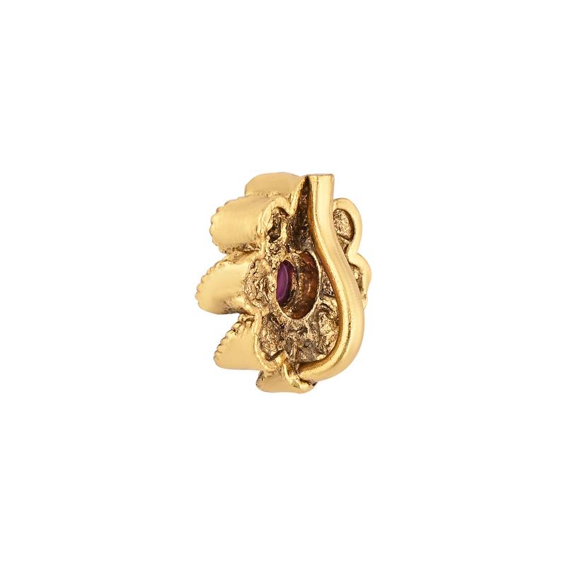 I Jewels Traditional Clip On Nose Pin Without Piercing For Women And Girls