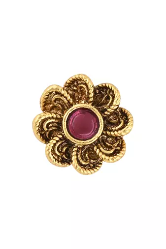 I Jewels Traditional Clip On Nose Pin Without Piercing For Women And Girls