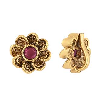 I Jewels Traditional Clip On Nose Pin Without Piercing For Women And Girls 4