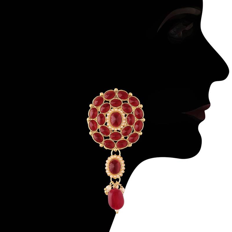 Traditional Pearl Choker Necklace Jewellery Set with Earrings & Maang Tikka Set for Women