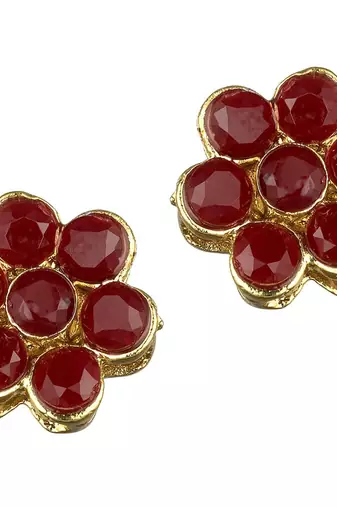 Traditional Maroon Pearl Beaded Stylish Moti Choker Necklace Jewellery Set with Stud Earrings for women/Girls