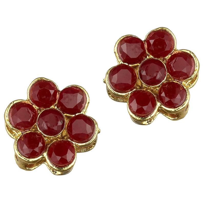 Traditional Maroon Pearl Beaded Stylish Moti Choker Necklace Jewellery Set with Stud Earrings for women/Girls