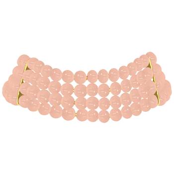 Traditional Pearl Beaded Stylish Moti Choker Necklace Jewellery Set with Stud Earrings for women/Girls 3