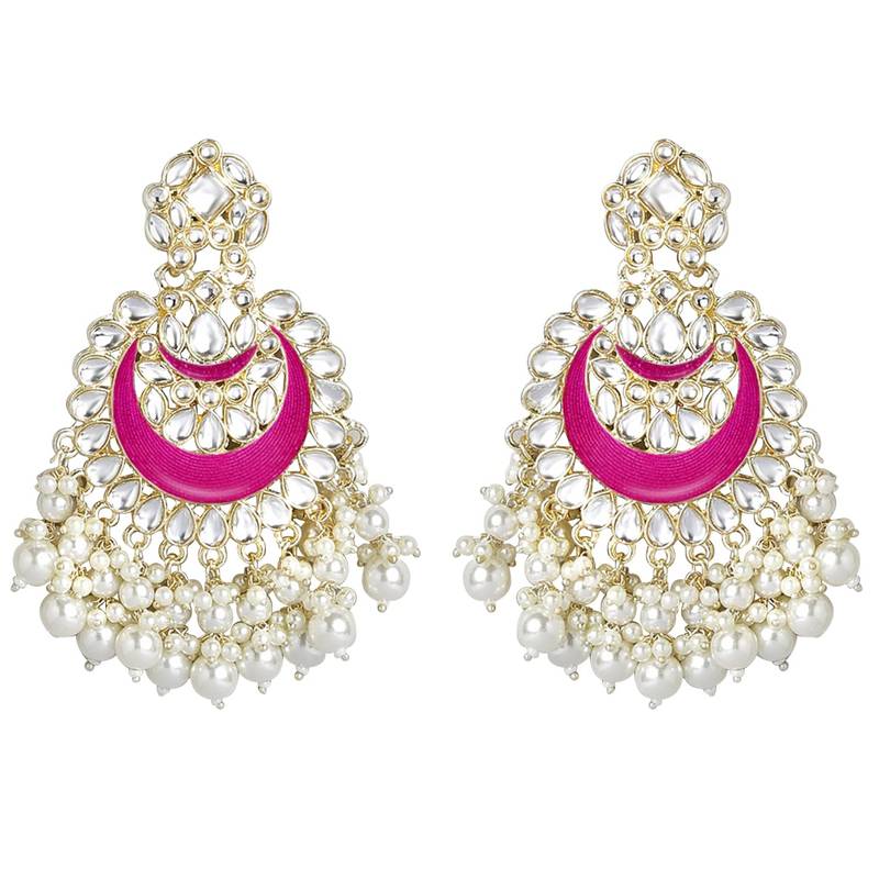 Meenakari Pearl & Kundan Studded Choker Necklace Jewellery Set