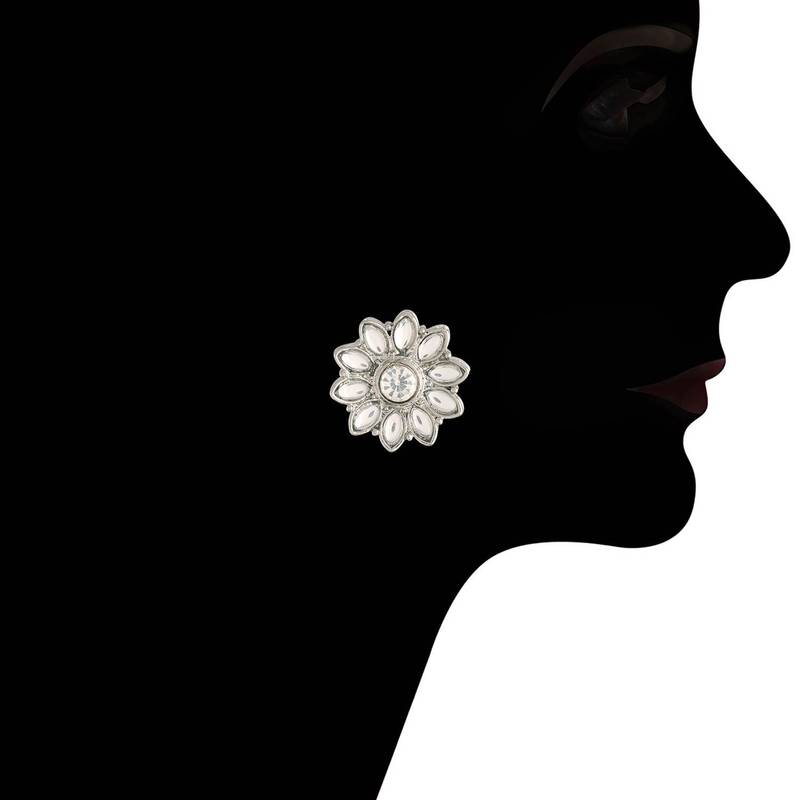 Traditional Pearl Beaded Choker Necklace Jewellery Set with Earrings For Women/Girls