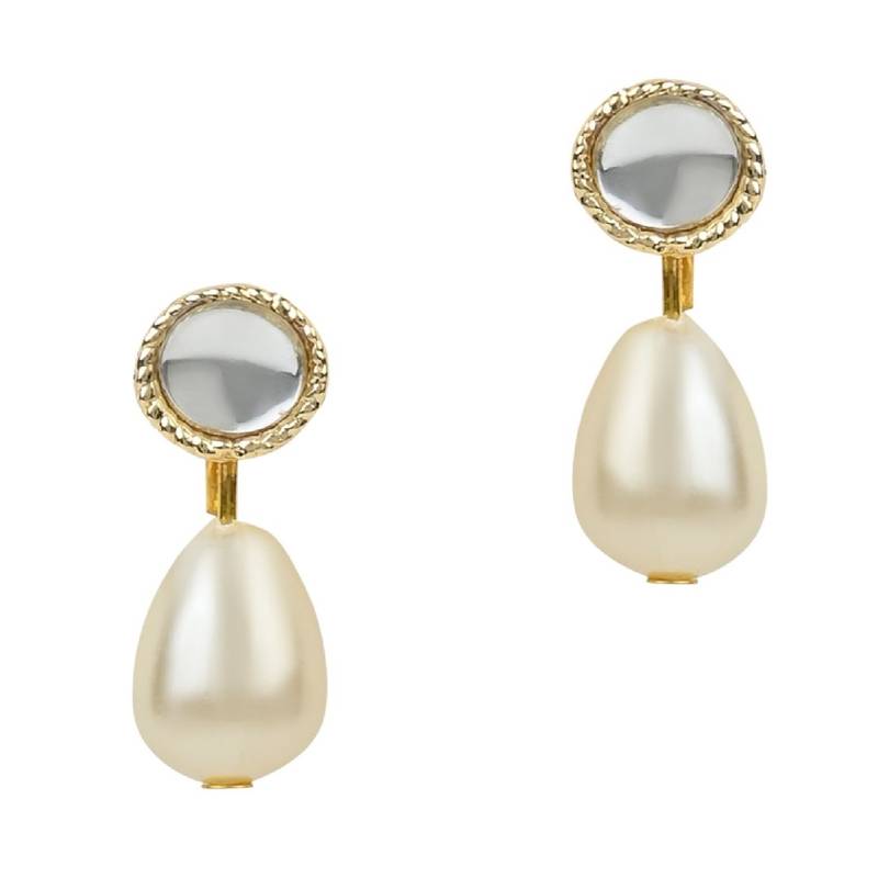 Traditional Pearl Beaded Stylish Moti Choker Necklace Jewellery Set with Earrings for Women/Girls