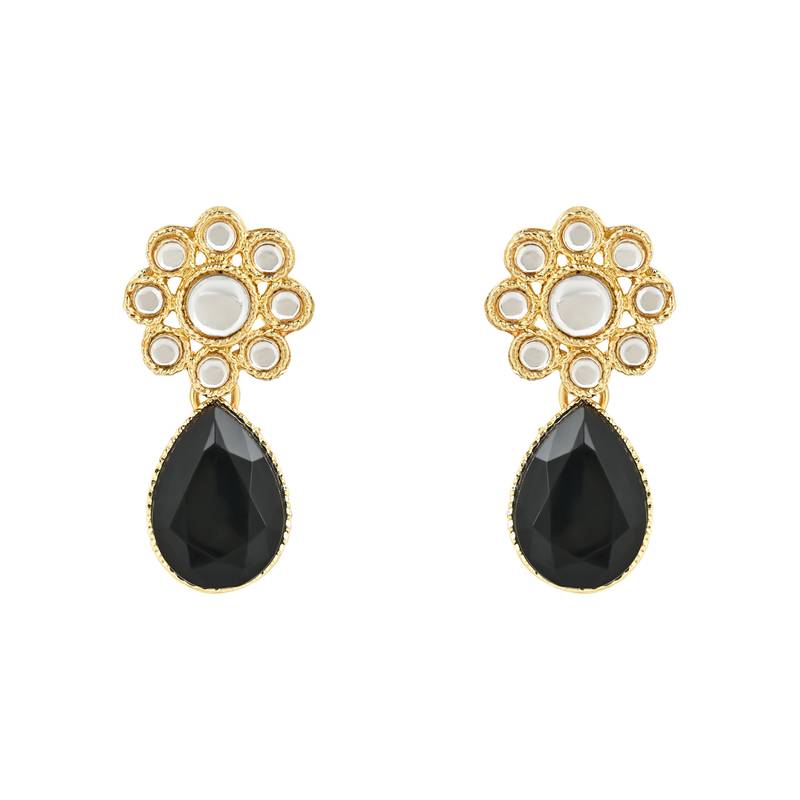 Traditional Stone Studded Pearl Long Necklace Jewellery Set For Women/Girls