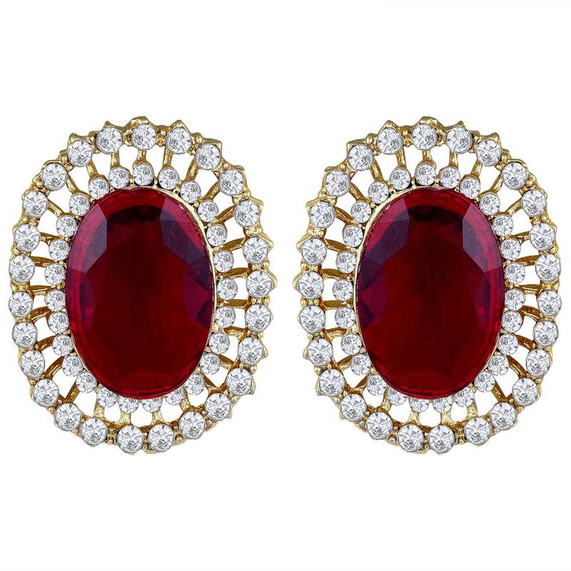 Traditional Stone Studded Pearl Choker Necklace Jewellery Set