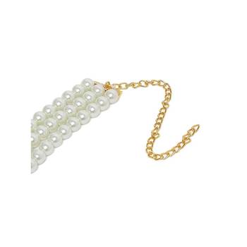 Handcrafted 3 Layer Light Weight Pearl Choker Necklace Jewellery Set 4