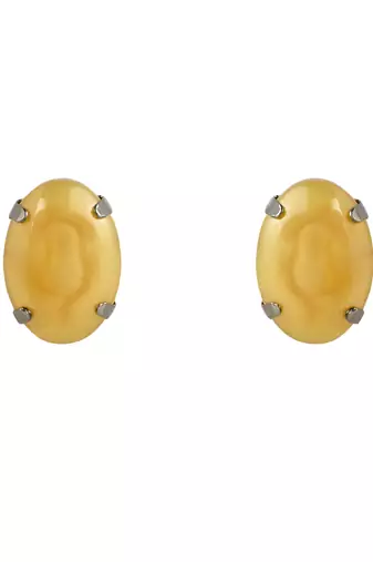 Glamorous Fashionable Eye-Catching Yellow Beaded Choker and Earrings Set