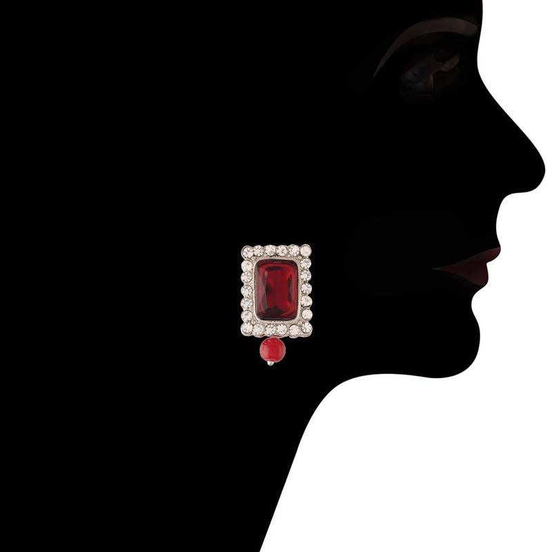 Stone Pearl Choker Necklace Jewellery Set For Women/Girls