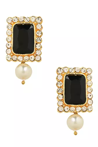 Stone Pearl Choker Necklace Jewellery Set