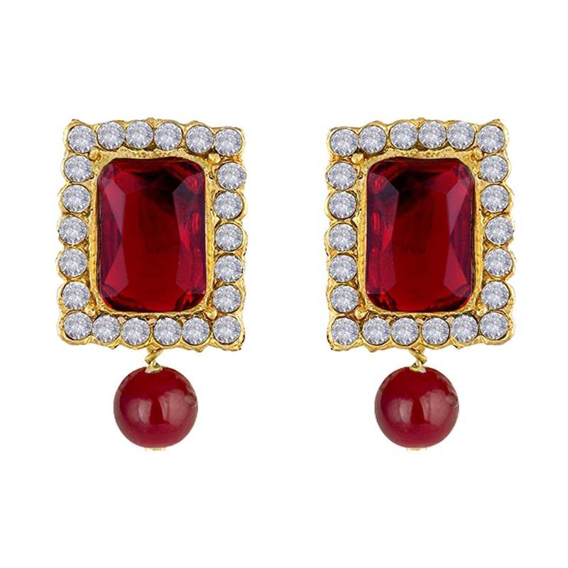 Stone Pearl Choker Necklace Jewellery Set For Women/Girls