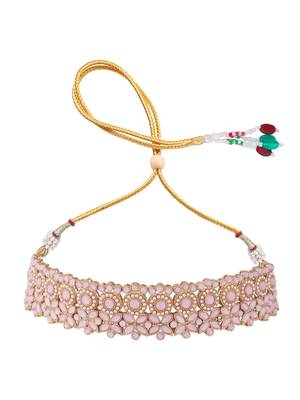 Round Traditional Choker with Pink Beads and Stone for Women and Girls 4