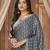 Roop Kashish Grey Color Digital Print Gerogette Saree And Blouse Piece
