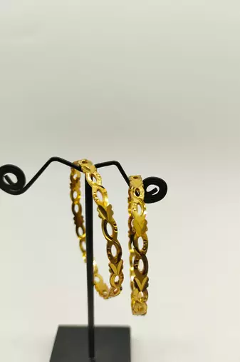 Gold Plated Machine Cut Bangles