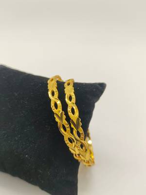 Gold Plated Machine Cut Bangles 5