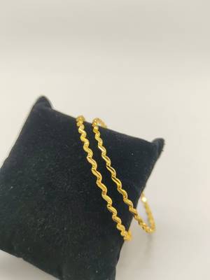 Zig Zag Gold Plated Bangle 4