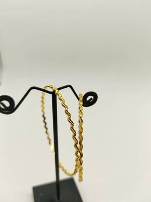 Zig Zag Gold Plated Bangle 5