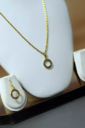 CHAIN PENDENT SET WITH EARRINGS FOR GIRLS