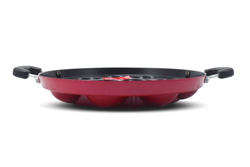 Kinox Dai Cast Non Stick Appe Pan, Non Stick Paniyaram Pan, 12 Cups Paniyarakkal Ceramic Pan, Litti Pan