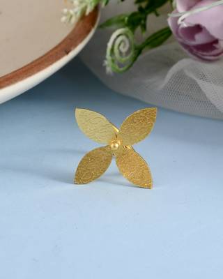 Floral textured adjustable ring 1