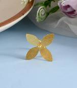 Floral textured adjustable ring