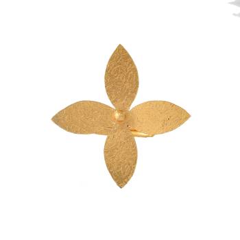 Floral textured adjustable ring 3