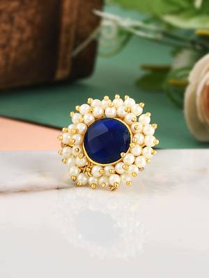 Pearl adjustable statement ring 1