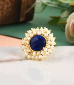 Pearl adjustable statement ring