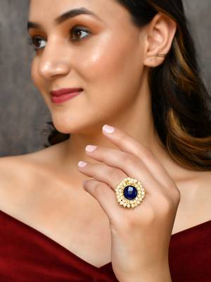 Pearl adjustable statement ring 2