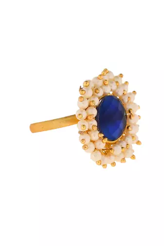 Pearl adjustable statement ring