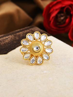 Floral kundan ring 1