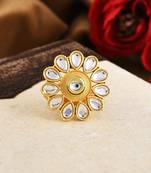 Floral kundan ring