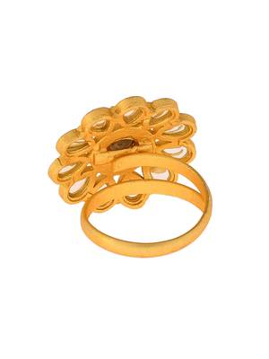 Floral kundan ring 3