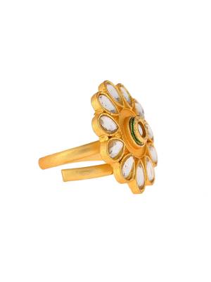 Floral kundan ring 4
