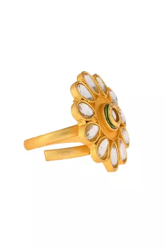 Floral kundan ring
