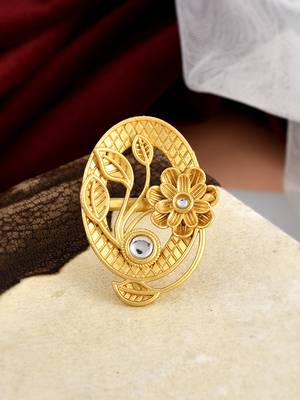 Gold plated bird adjustable ring 1