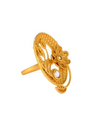 Gold plated bird adjustable ring 3