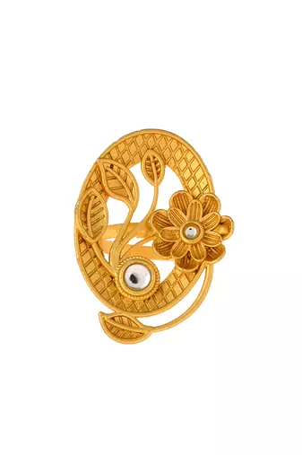 Gold plated bird adjustable ring