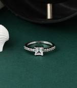 Silver plated ad western ring