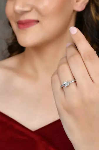 Silver plated ad western ring