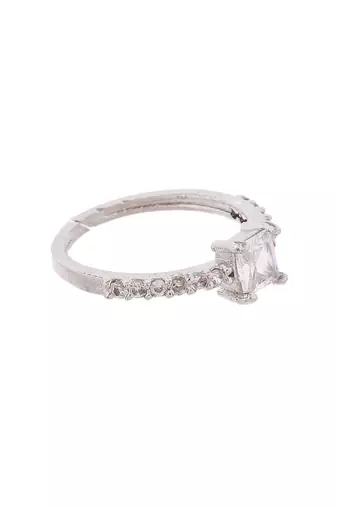 Silver plated ad western ring