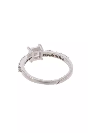 Silver plated ad western ring