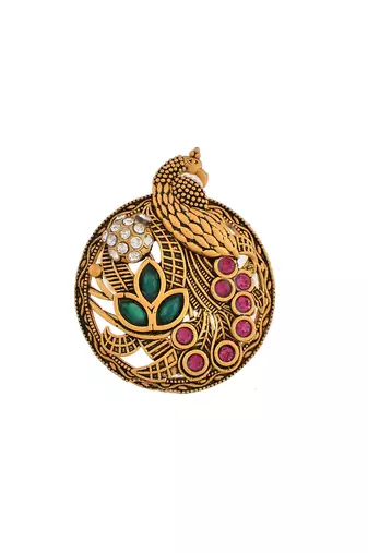 South indian gold plated adjustable finger ring