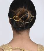 Women gold toned embellished hair accessory
